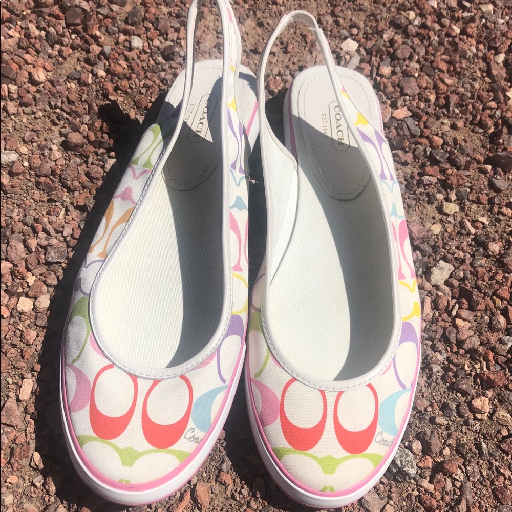 Coach signature sling back sneakers